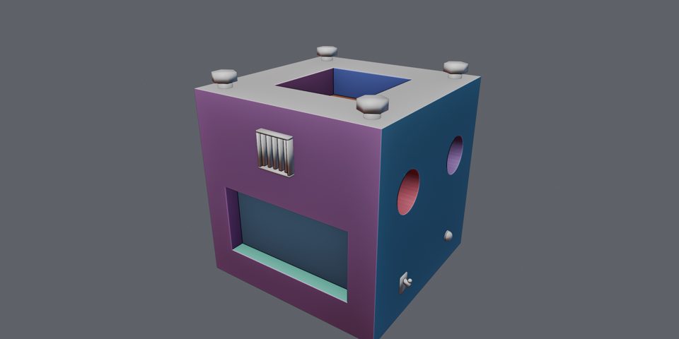 Face sets generated by dihedral angle, colour coded across a mechanical model